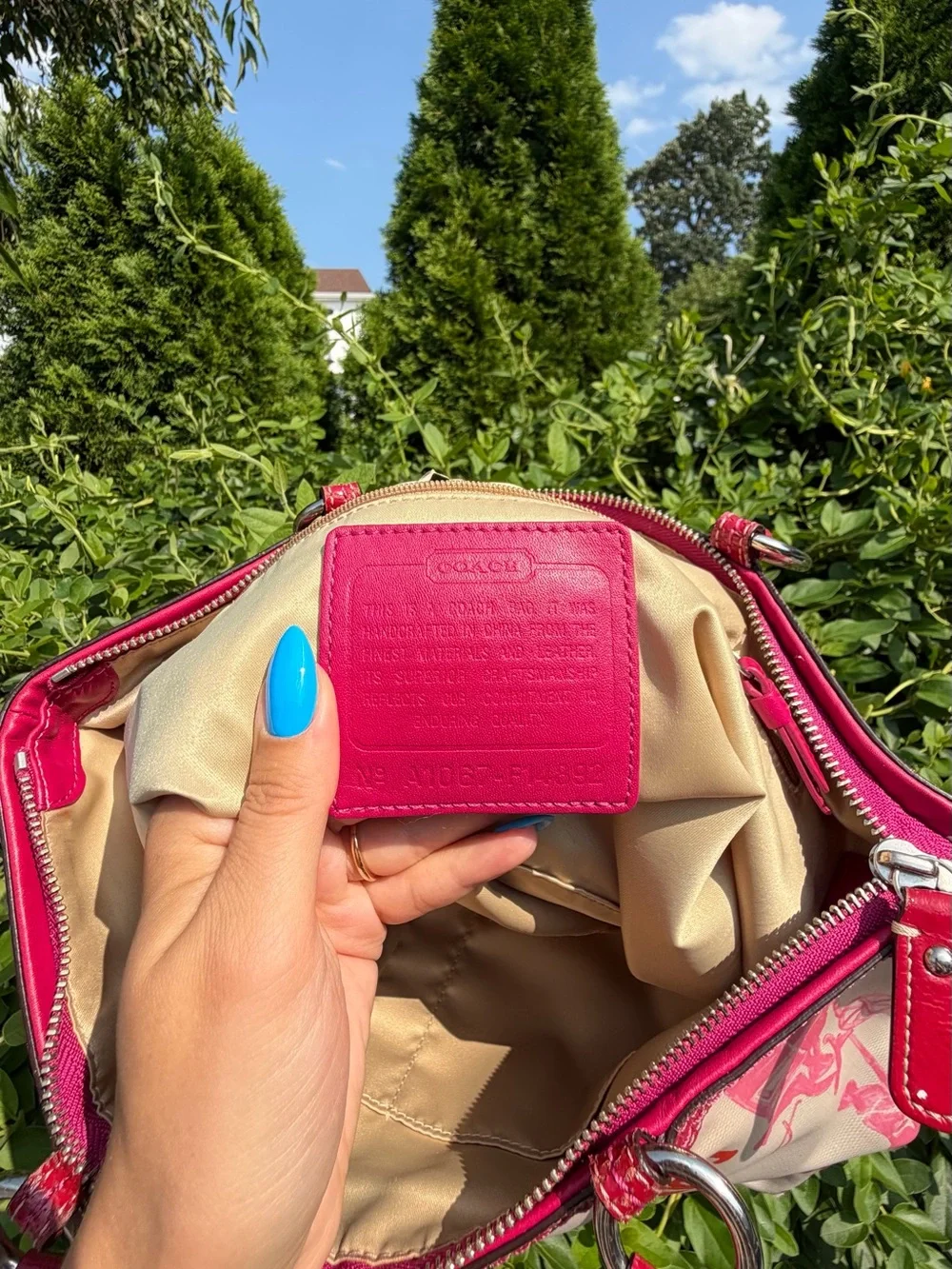 Coach colorful canvas